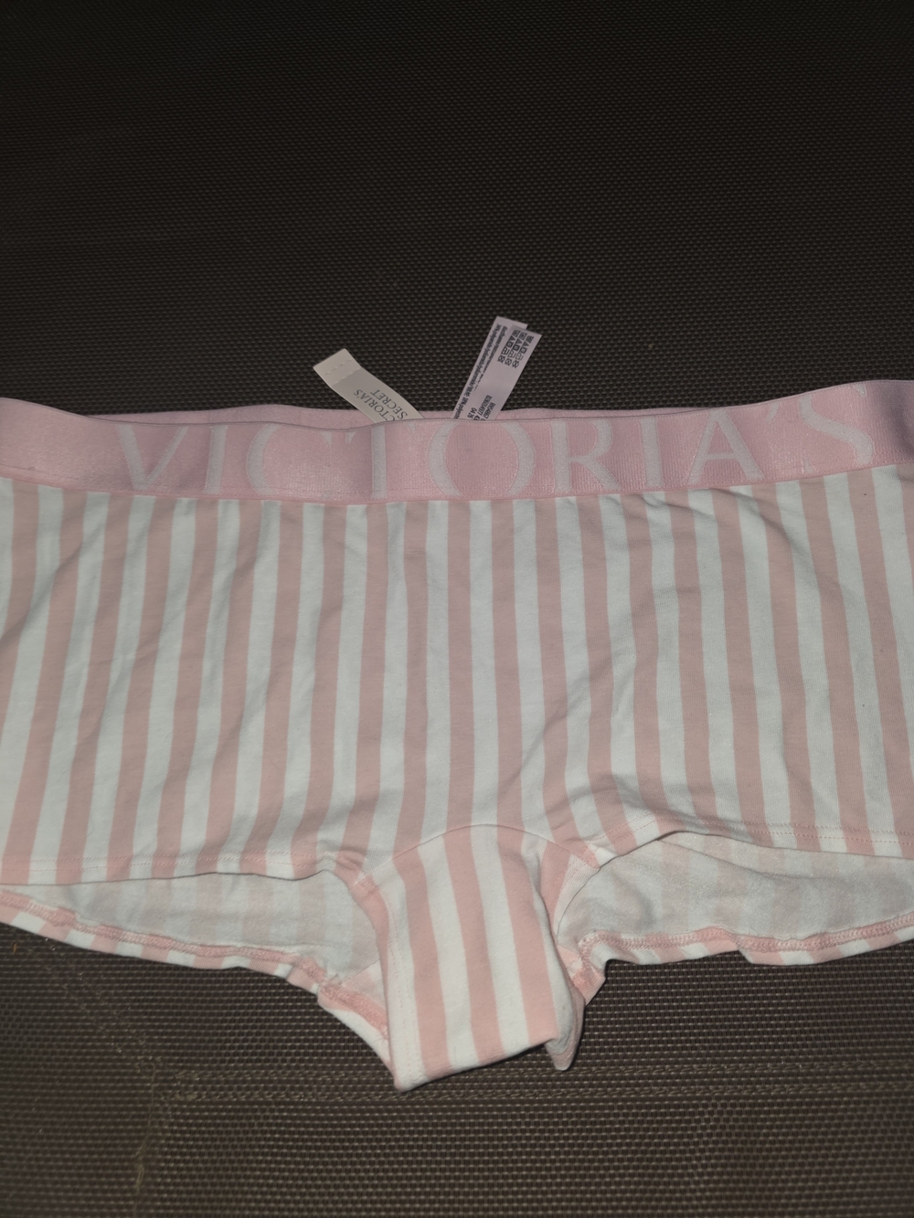 Victoria's Secret Pink & White Striped Panty Large NWT